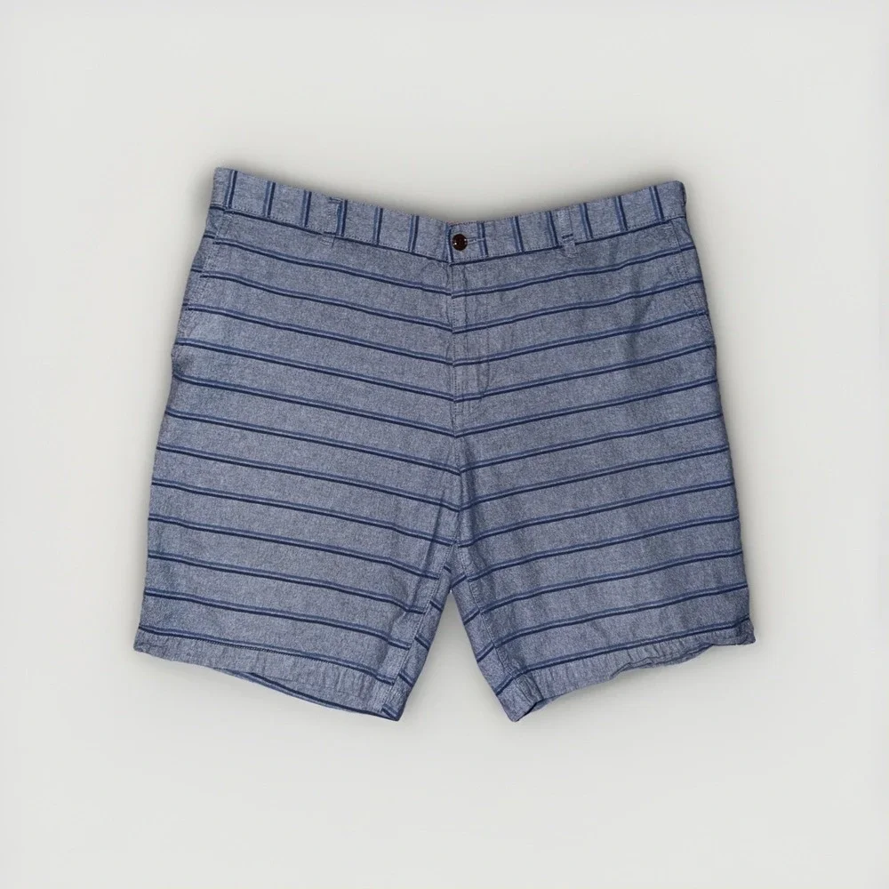 Dockers Men's Colton Striped Shorts Size 40 Classic Fit Flat Front 10